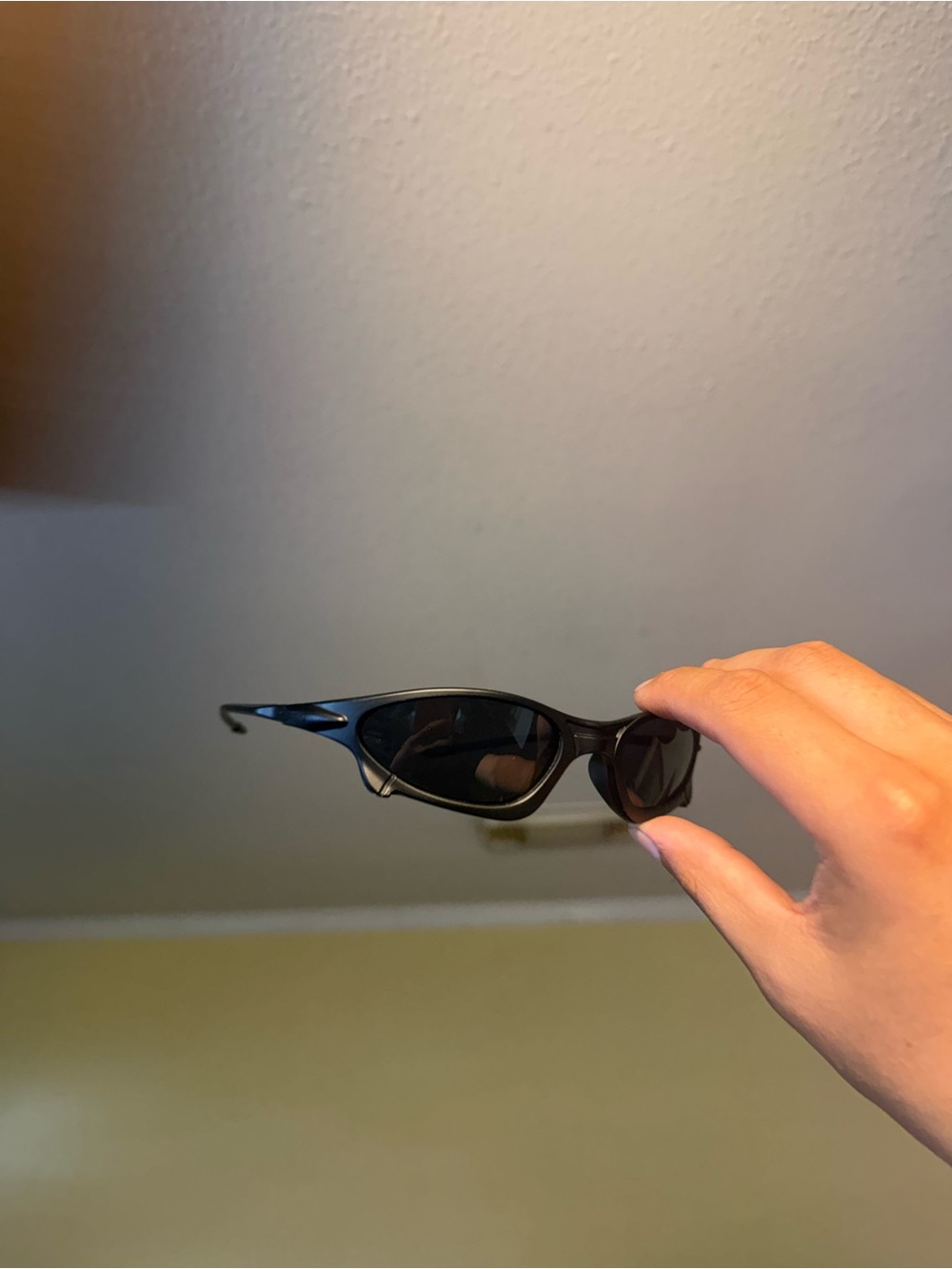 Sleek Black Narrow Frame Sunglasses Oakley Oakleys